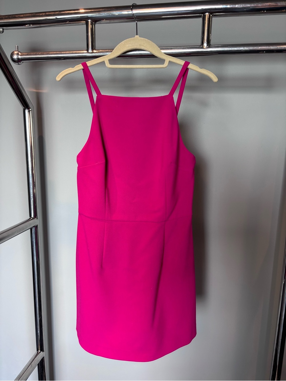 French Connection Bright Fuchsia Mini Shift Dress